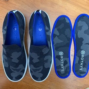 Rothys Gray Camo Sneakers 6.5